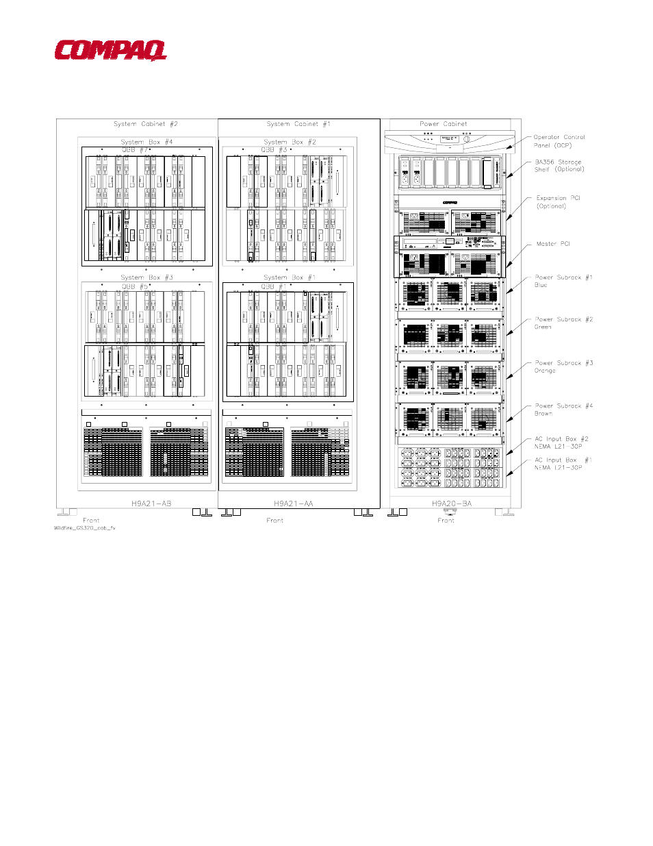 Compaq alphaserver gs320 system cabinet, 0 compaq alphaserver gs320 system cabinet | Compaq ALPHA GS320 User Manual | Page 6 / 29