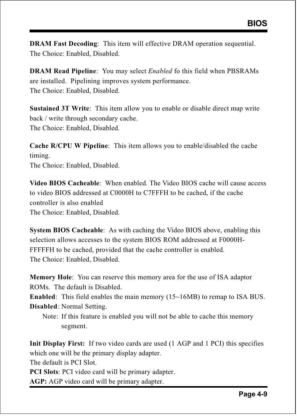 Bios | Compaq 60002MC10 User Manual | Page 30 / 66