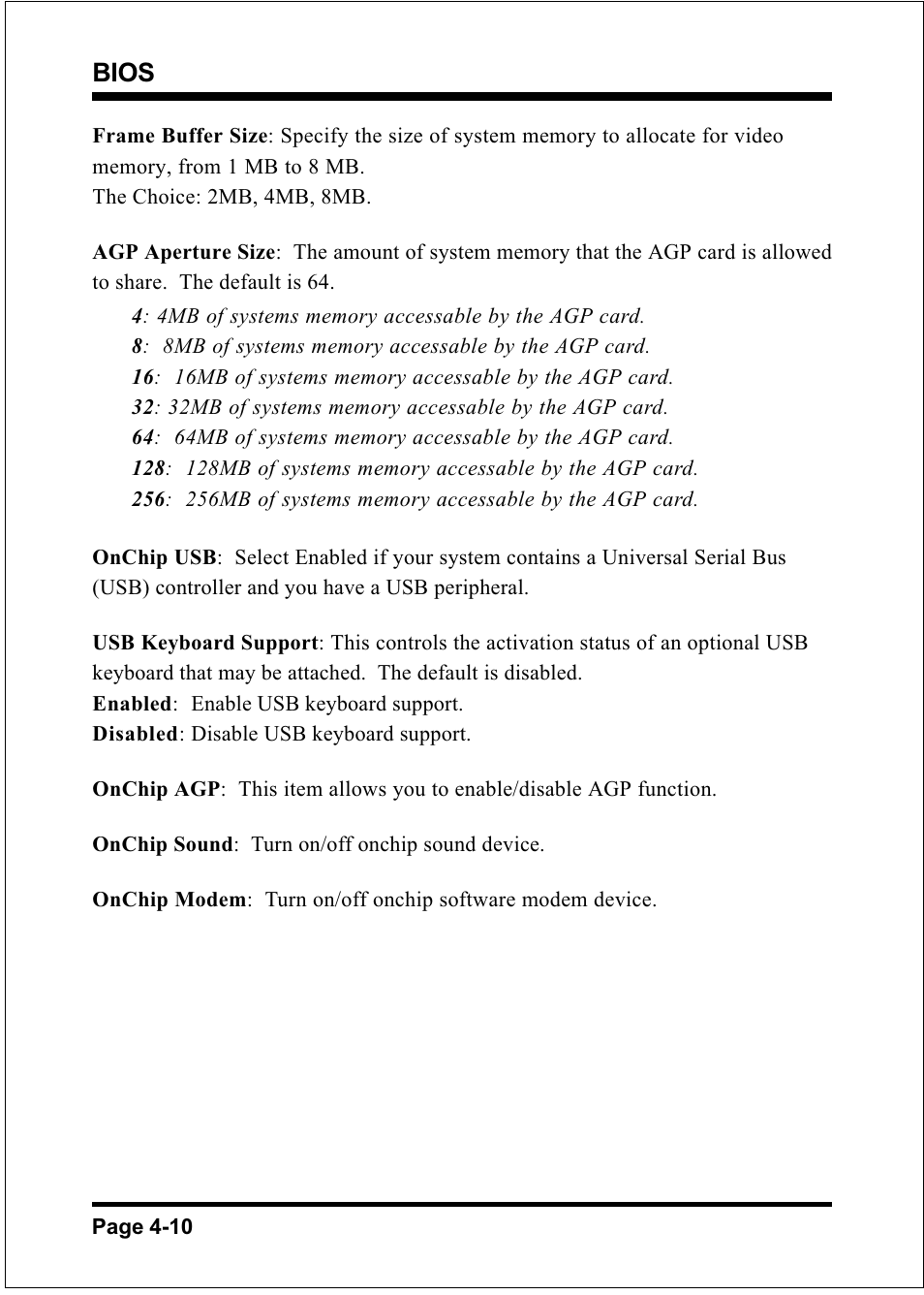 Bios | Compaq 60002MC10 User Manual | Page 31 / 66