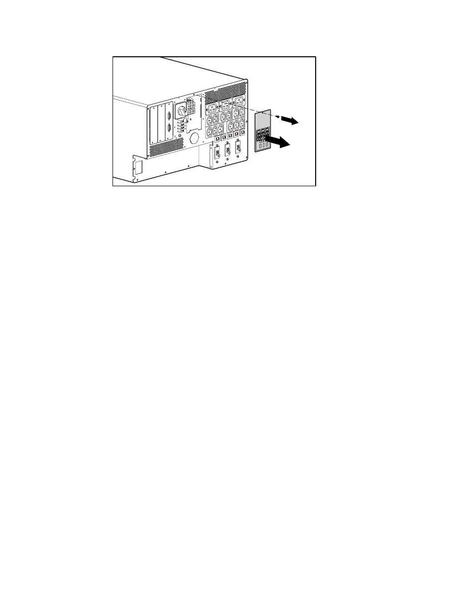 Figure 2-5. removing terminal input block cover | Compaq R6000 Series User Manual | Page 36 / 123