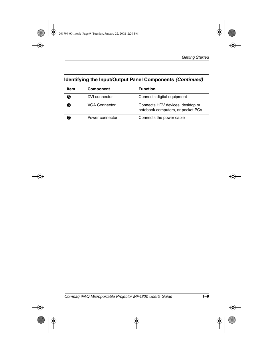 Compaq MP4800 User Manual | Page 11 / 76