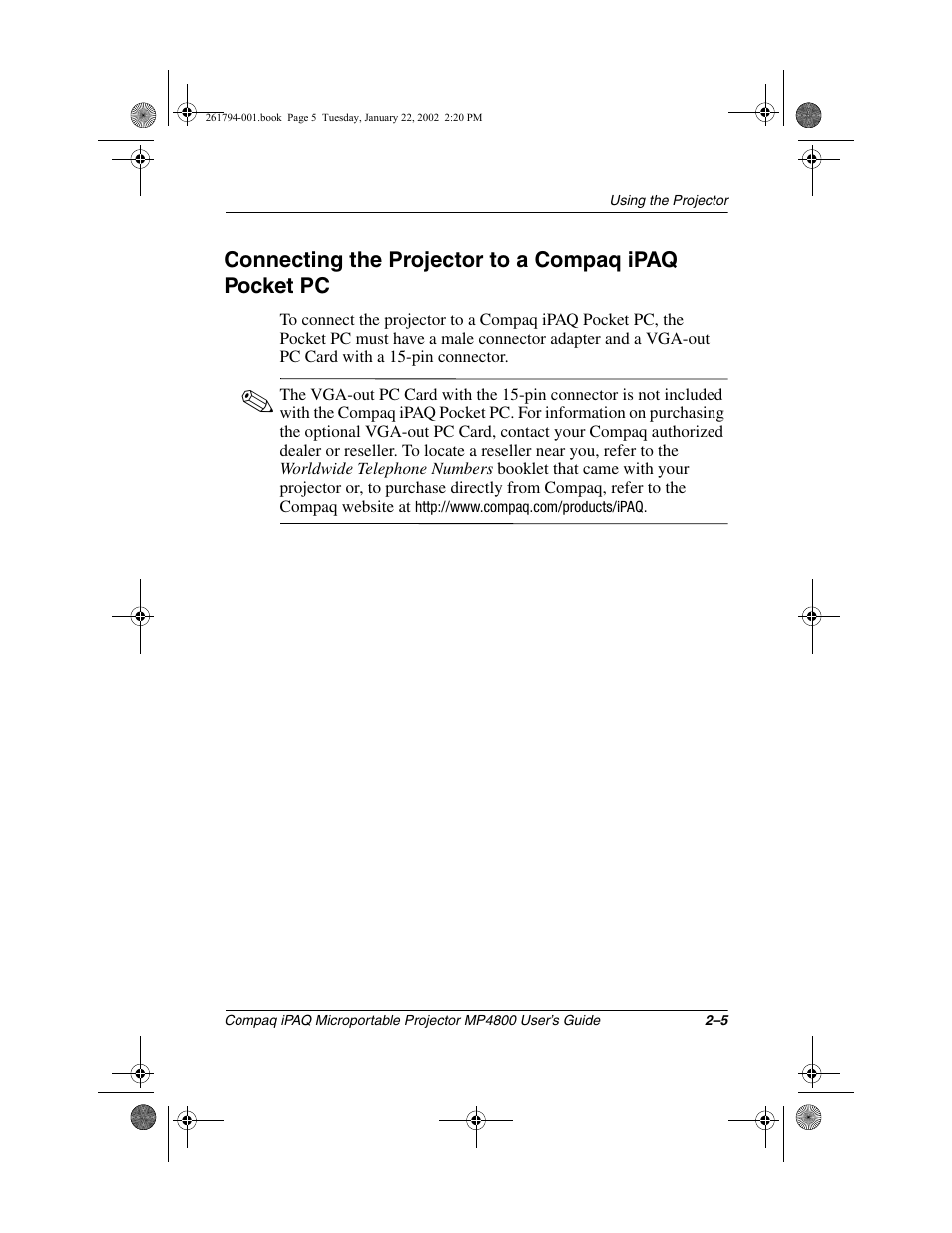 Compaq MP4800 User Manual | Page 16 / 76