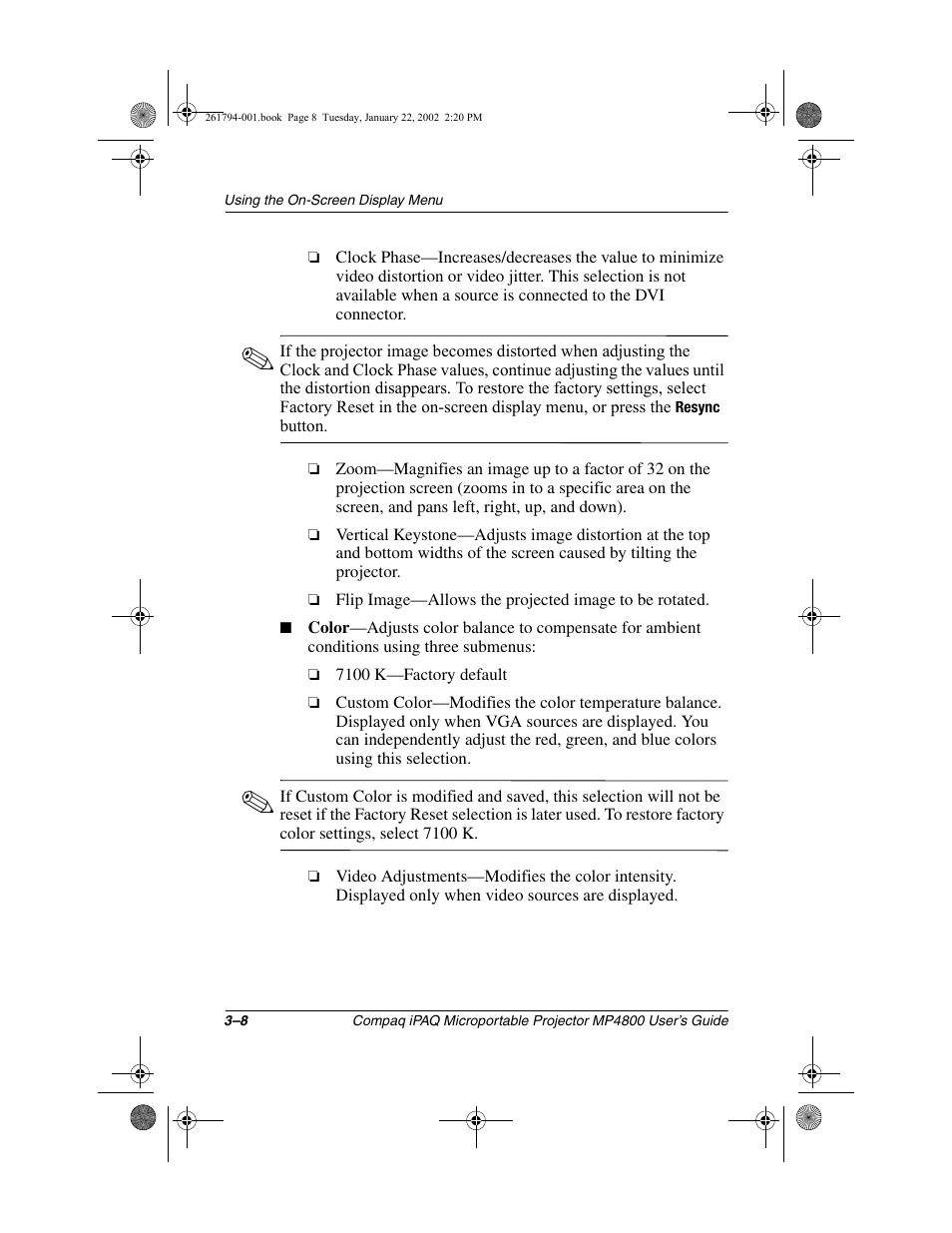 Compaq MP4800 User Manual | Page 32 / 76