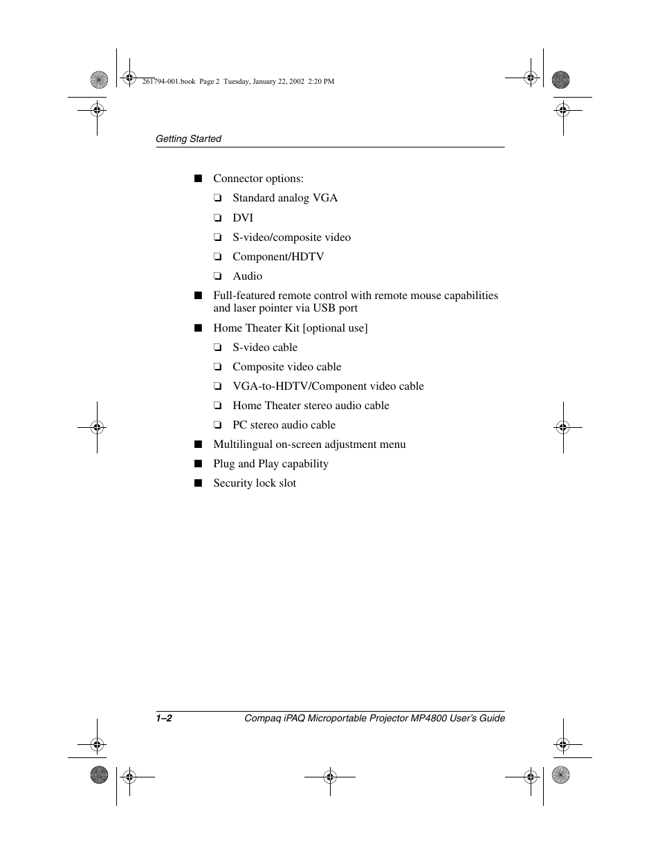 Compaq MP4800 User Manual | Page 4 / 76