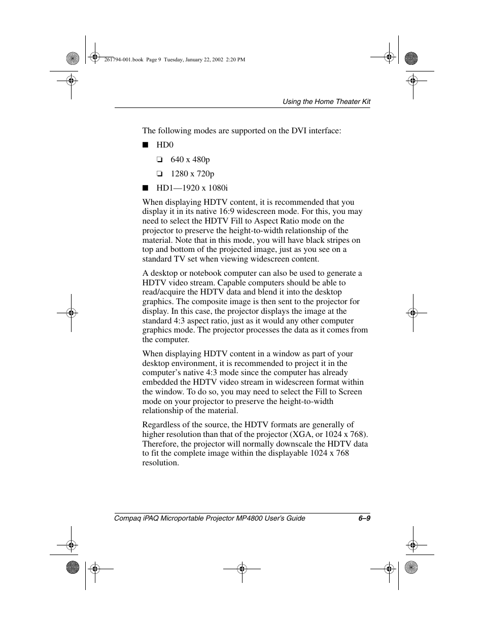 Compaq MP4800 User Manual | Page 54 / 76