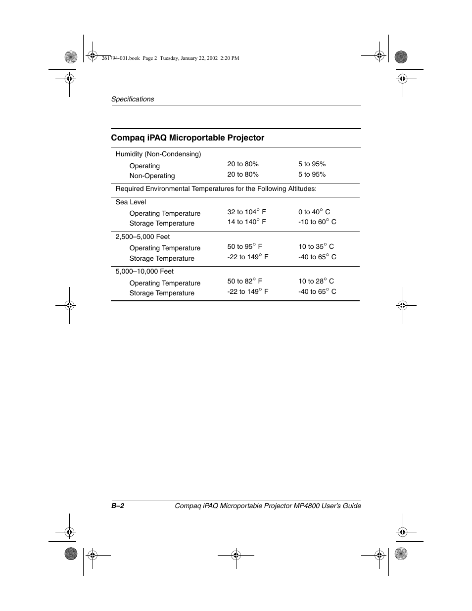 Compaq MP4800 User Manual | Page 74 / 76