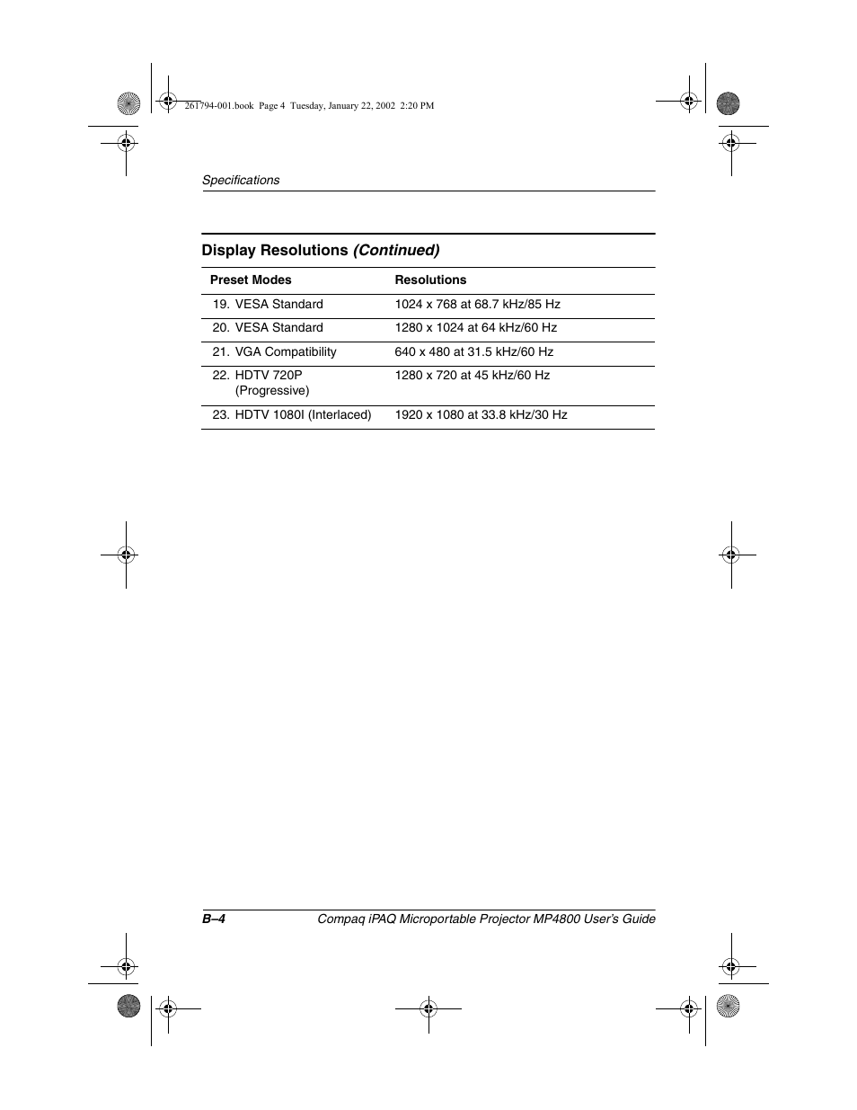 Compaq MP4800 User Manual | Page 76 / 76