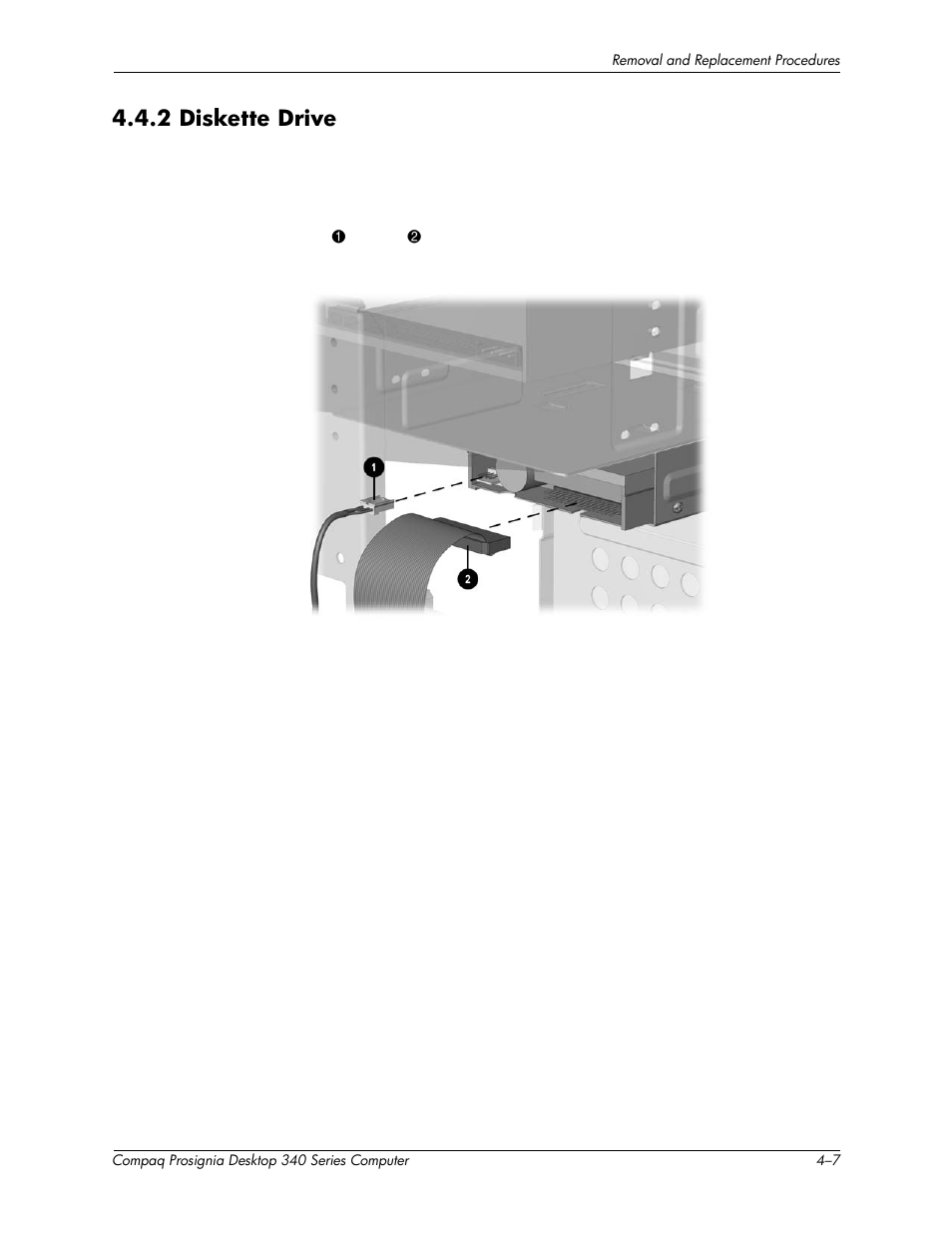 2 diskette drive –7, 2 diskette drive | Compaq Prosignia 340 Series User Manual | Page 33 / 56