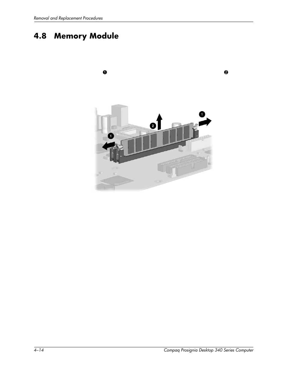 8 memory module –14 | Compaq Prosignia 340 Series User Manual | Page 40 / 56