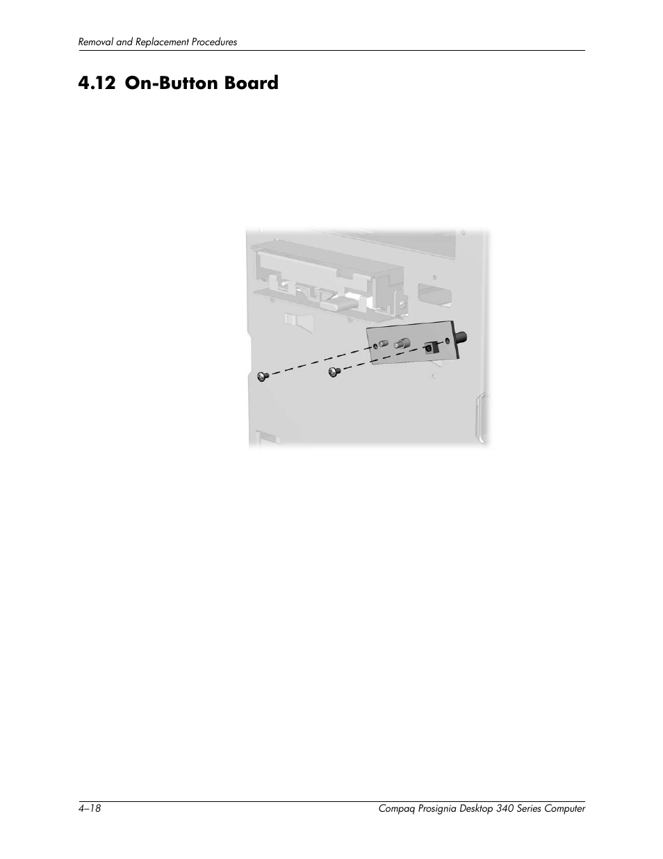 12on-button board –18, 12 on-button board | Compaq Prosignia 340 Series User Manual | Page 44 / 56