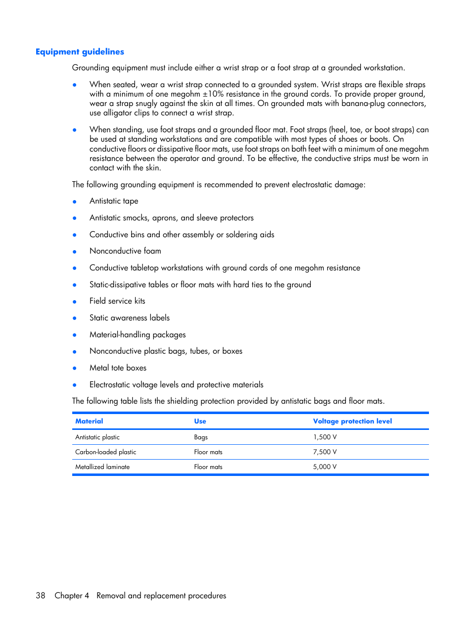 Equipment guidelines | Compaq V6500 User Manual | Page 46 / 148