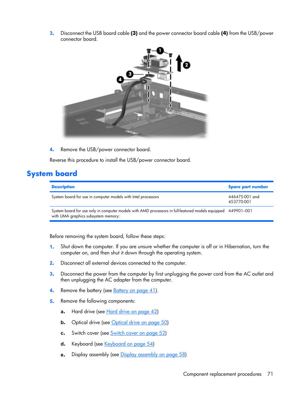 System board | Compaq V6500 User Manual | Page 79 / 148