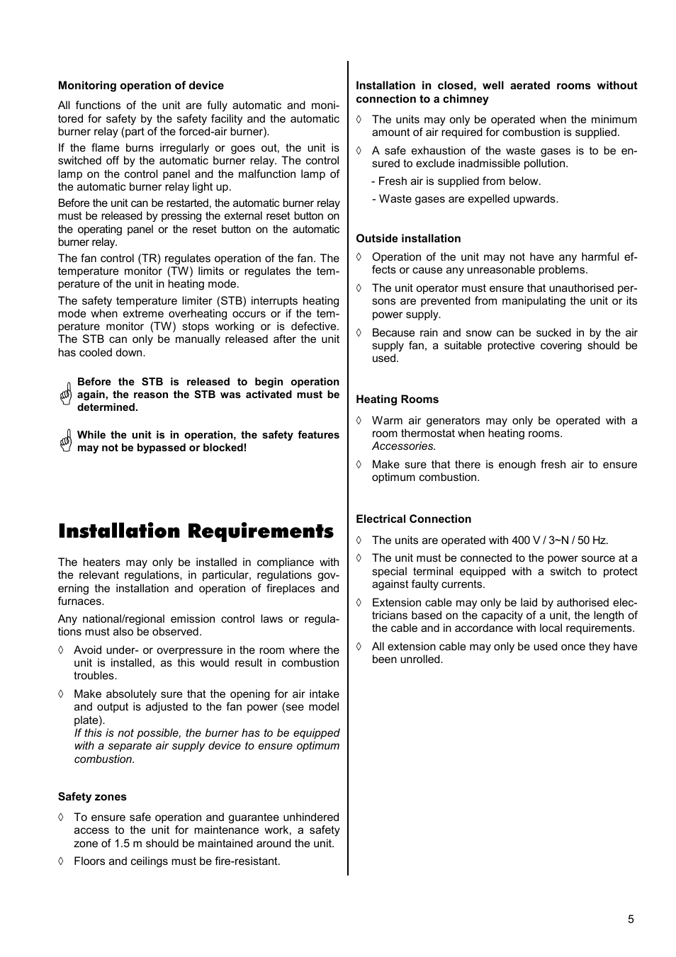 Installation requirements | REMKO CLK 30 User Manual | Page 5 / 20