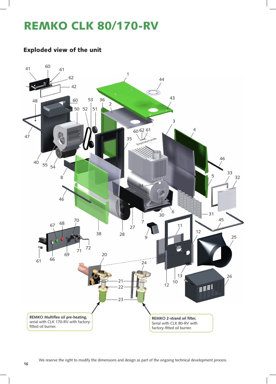 Exploded view of the unit | REMKO CLK 80-RV User Manual | Page 16 / 24