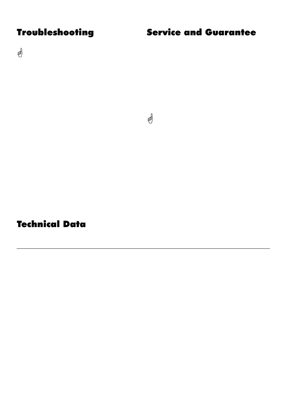 Troubleshooting, Technical data, Service and guarantee | REMKO ELT 3-2 User Manual | Page 6 / 12