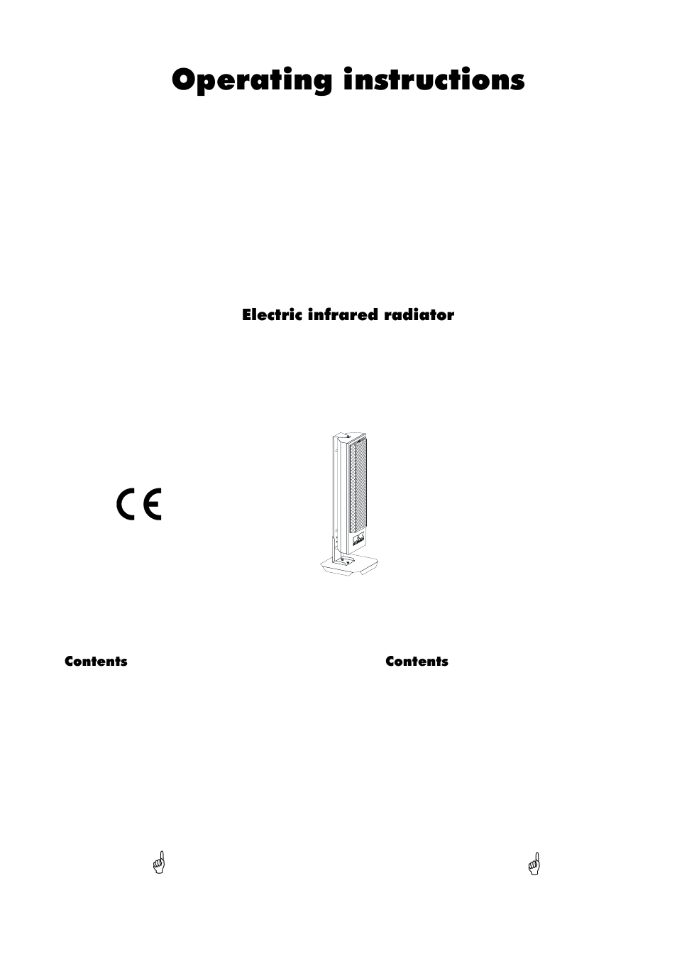 Operating instructions, Electric infrared radiator | REMKO EST User Manual | Page 3 / 8