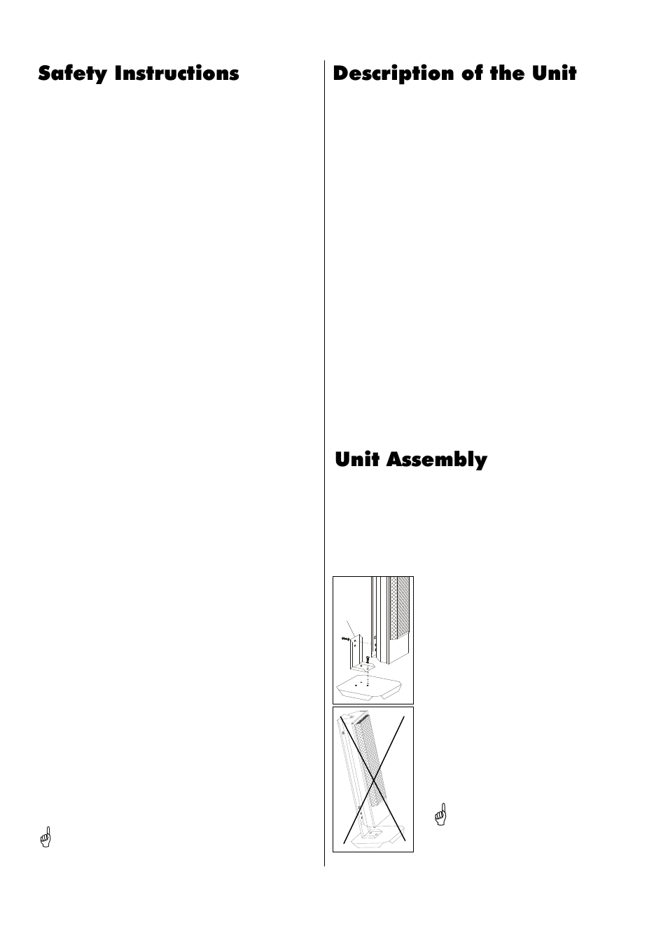 Description of the unit, Safety instructions, Unit assembly | REMKO EST User Manual | Page 4 / 8