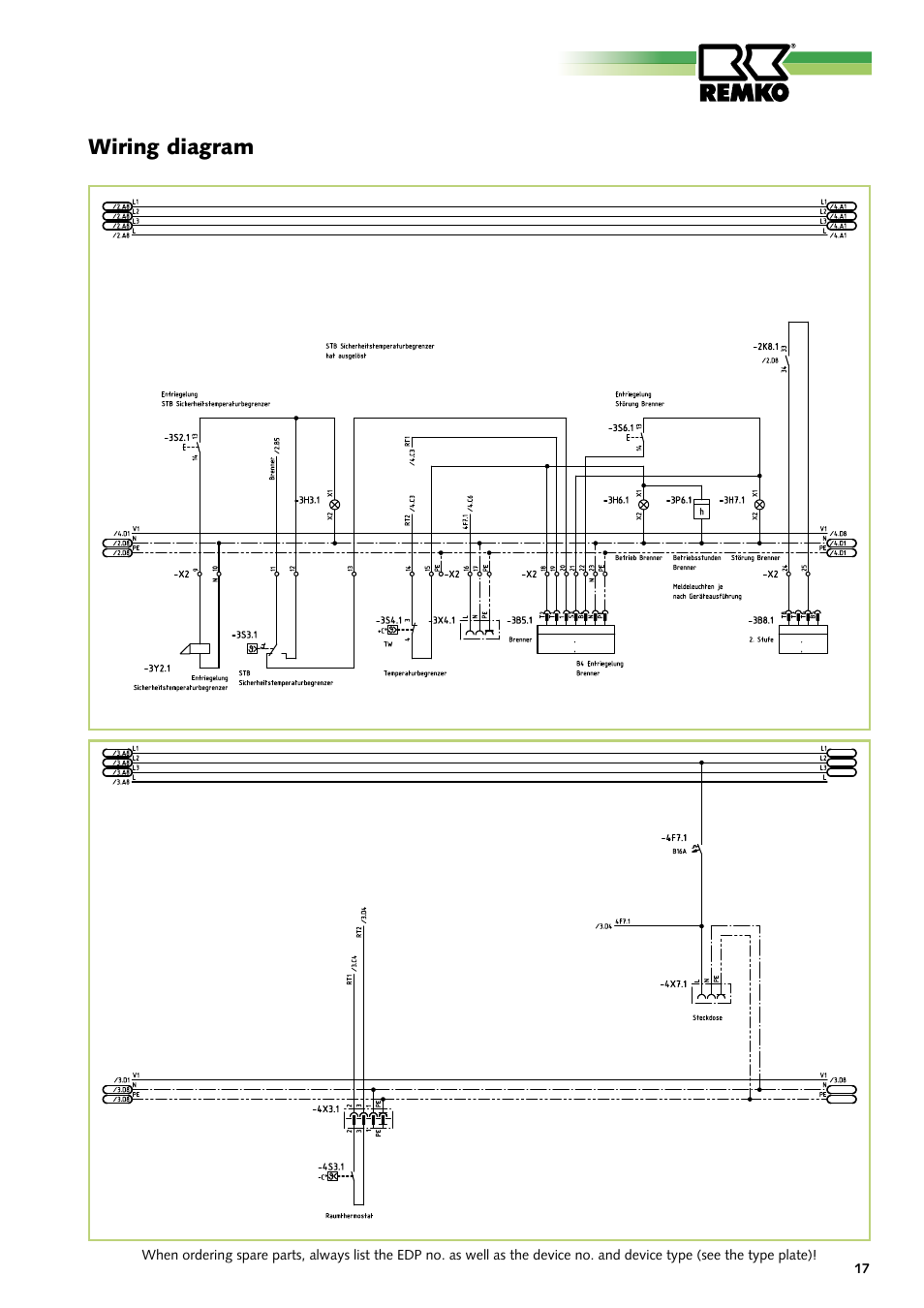 Wiring diagram | REMKO HTL 400 User Manual | Page 17 / 20
