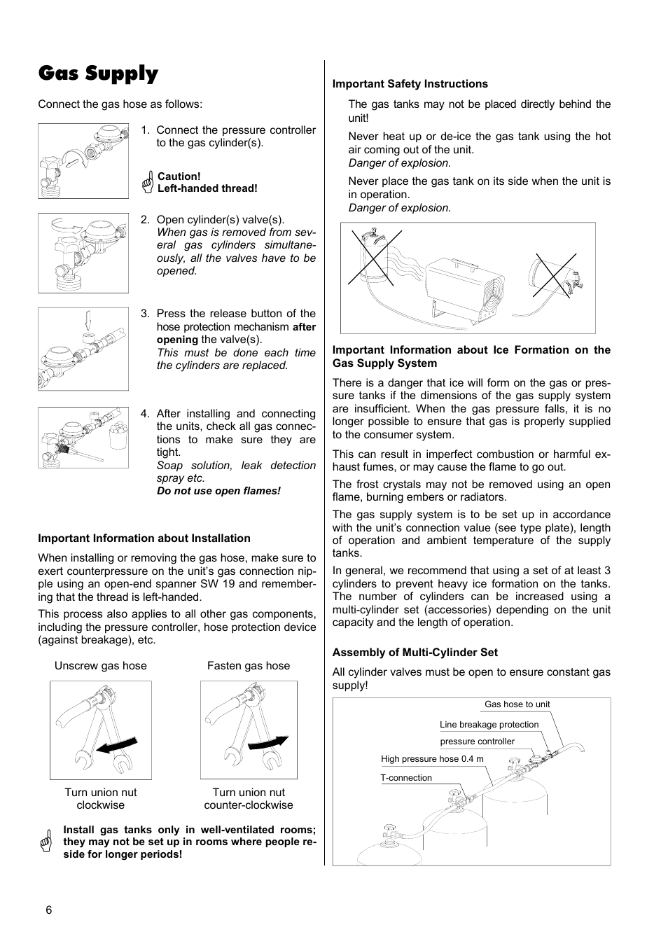 Gas supply | REMKO PGM 30 User Manual | Page 6 / 16