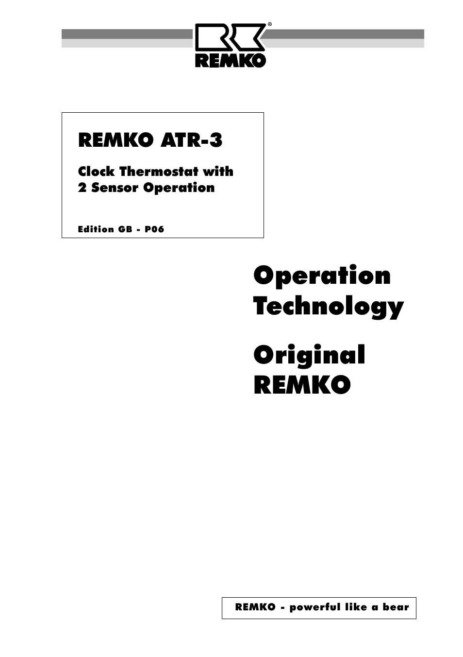 REMKO ATR-3 User Manual | 16 pages