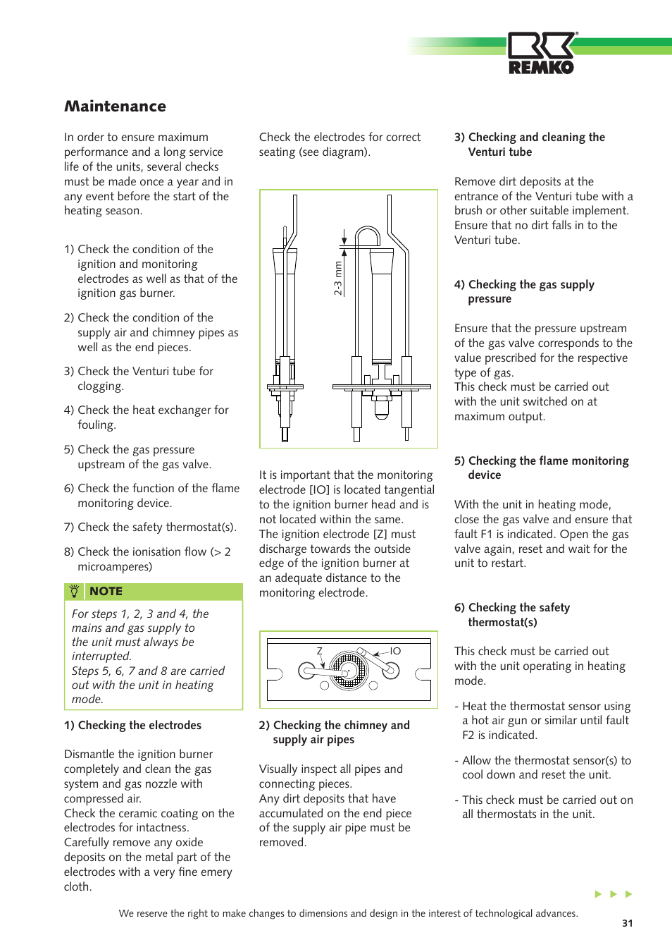 Maintenance | REMKO GPM 15 User Manual | Page 31 / 44