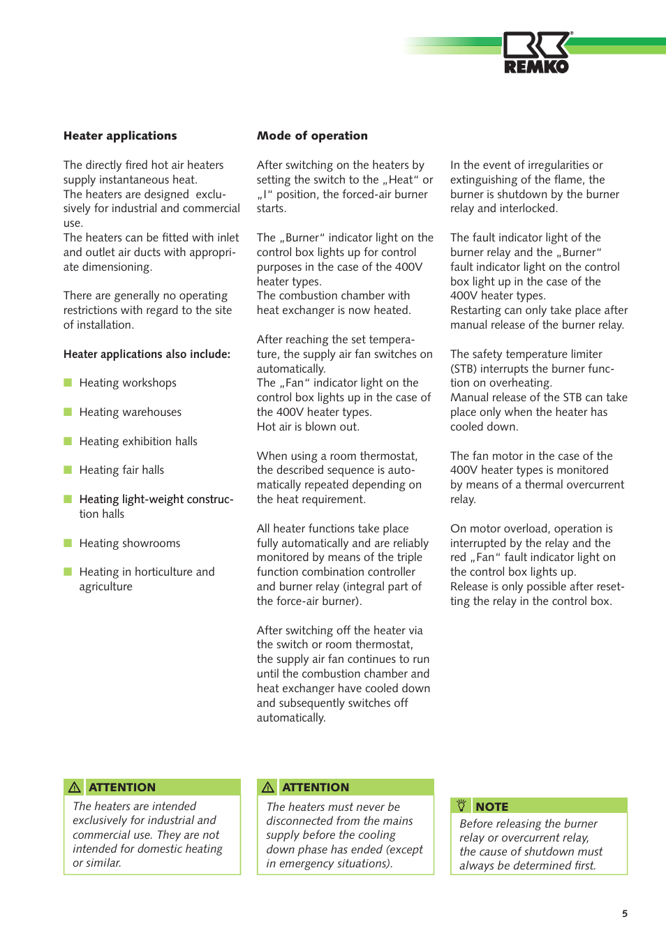 REMKO VRS Series User Manual | Page 5 / 36
