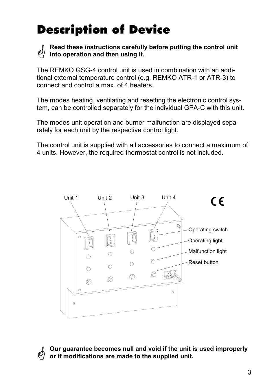 Description of device | REMKO GSG-4 User Manual | Page 3 / 8
