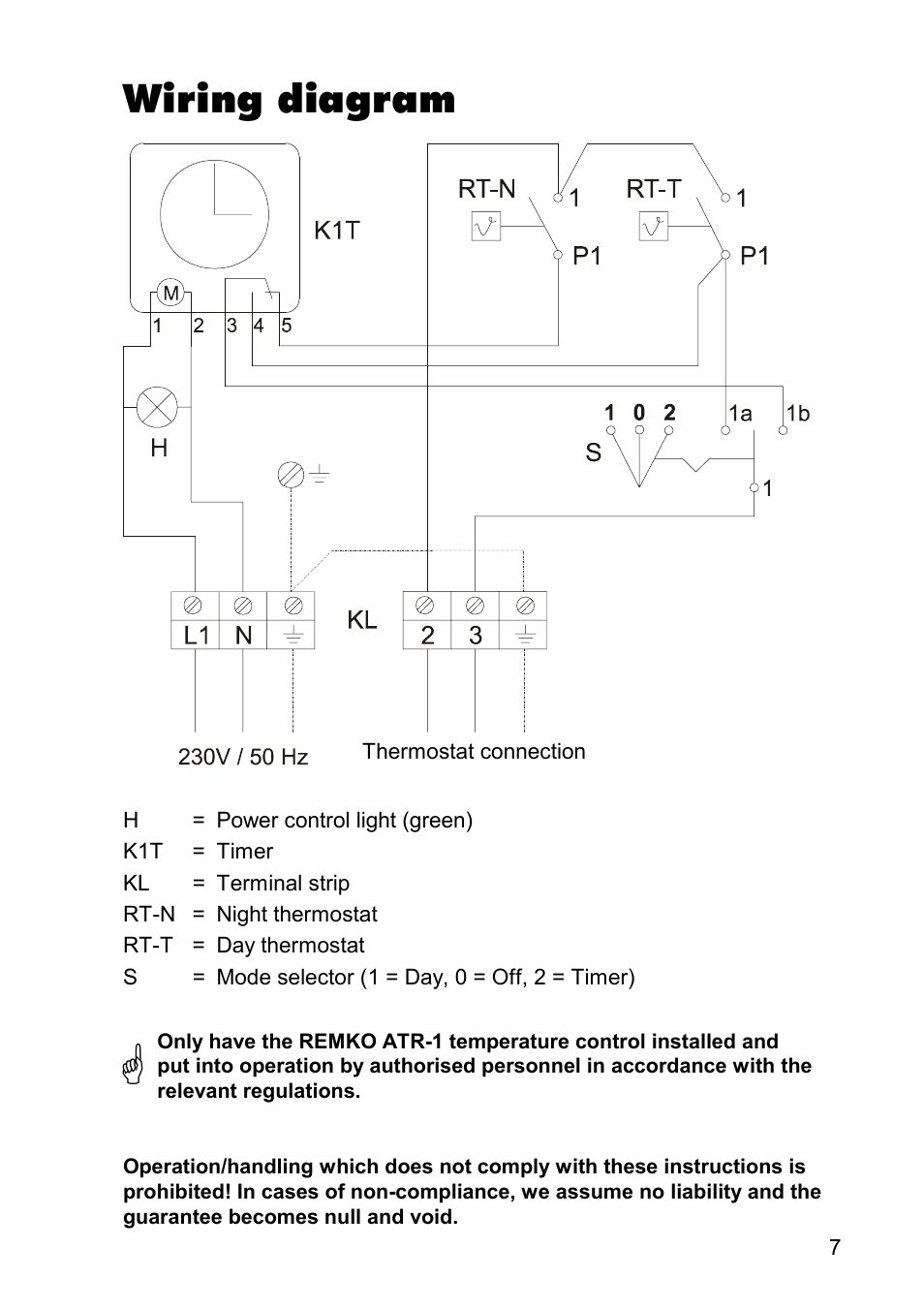Wiring diagram | REMKO ATR-1 User Manual | Page 7 / 8