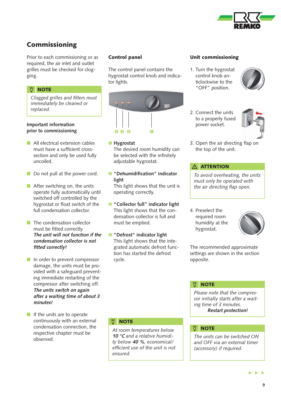 Commissioning | REMKO ETF 320 User Manual | Page 9 / 20