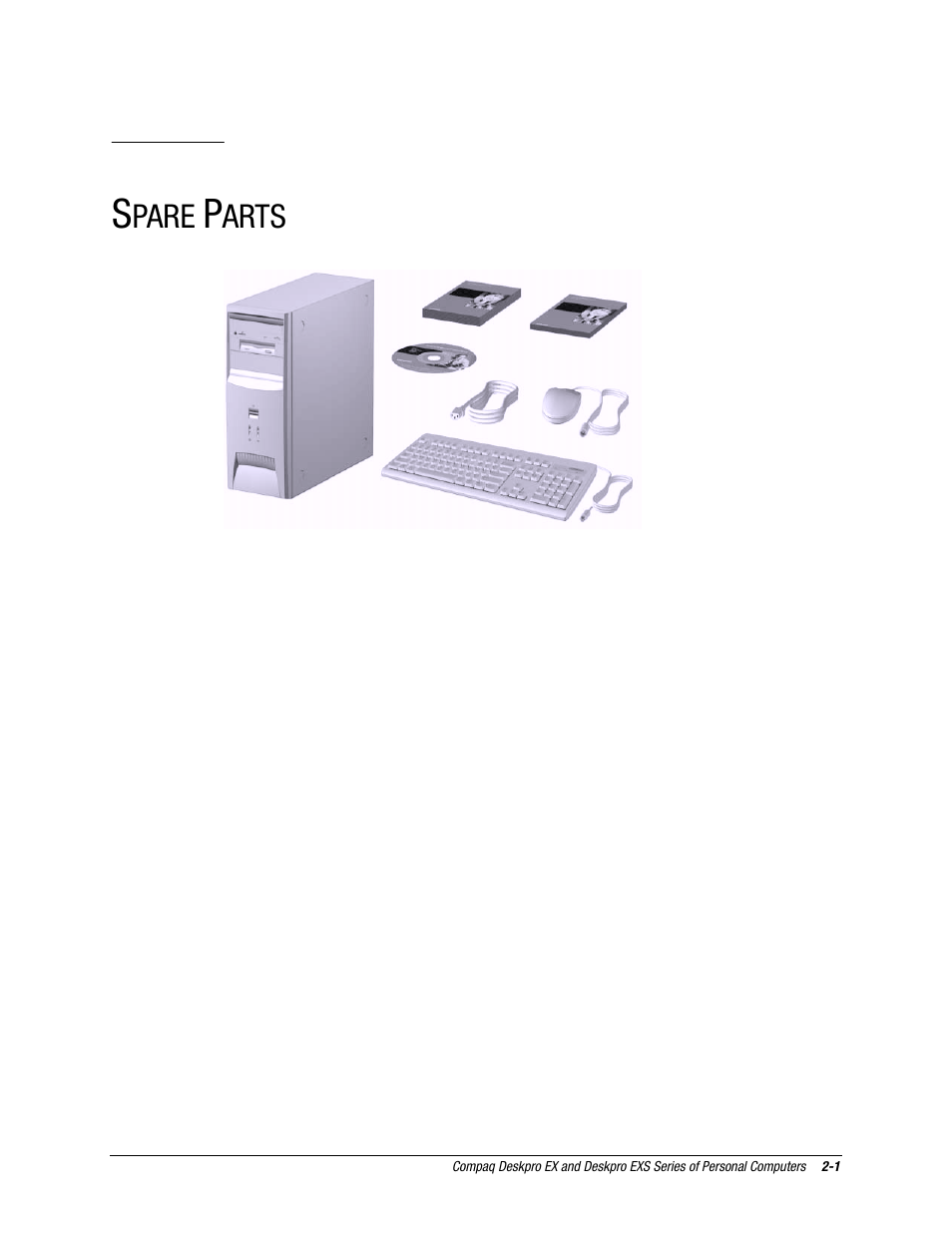 Spare parts | Compaq EXS Series User Manual | Page 14 / 78