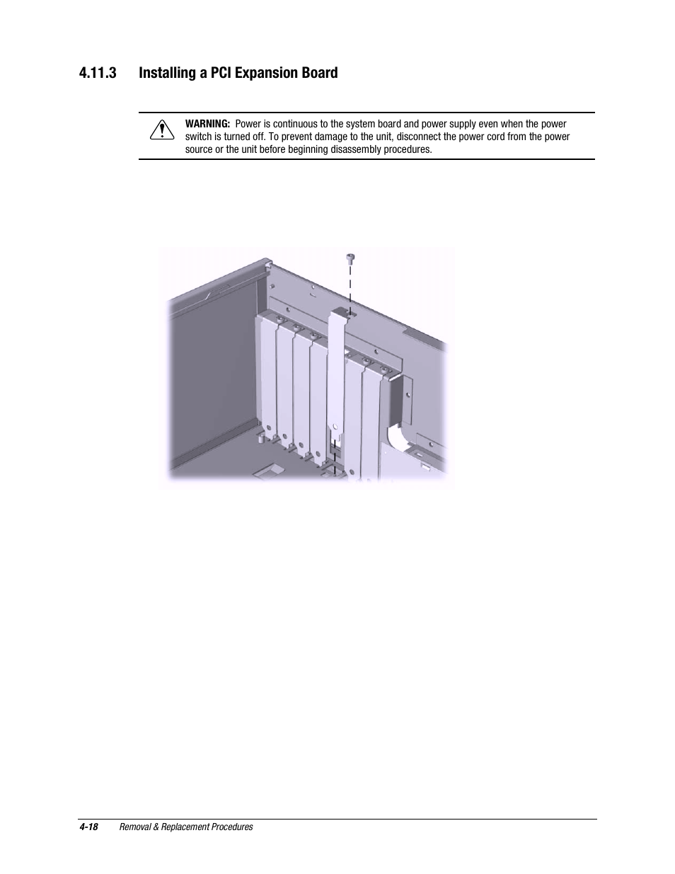 3 installing a pci expansion board | Compaq EXS Series User Manual | Page 45 / 78