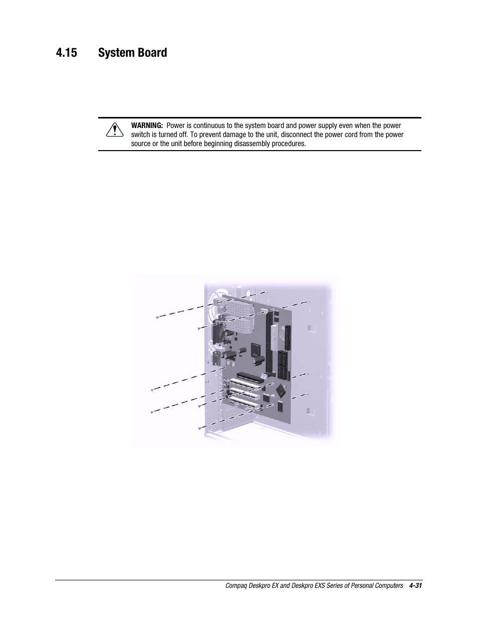 15 system board, System board | Compaq EXS Series User Manual | Page 58 / 78