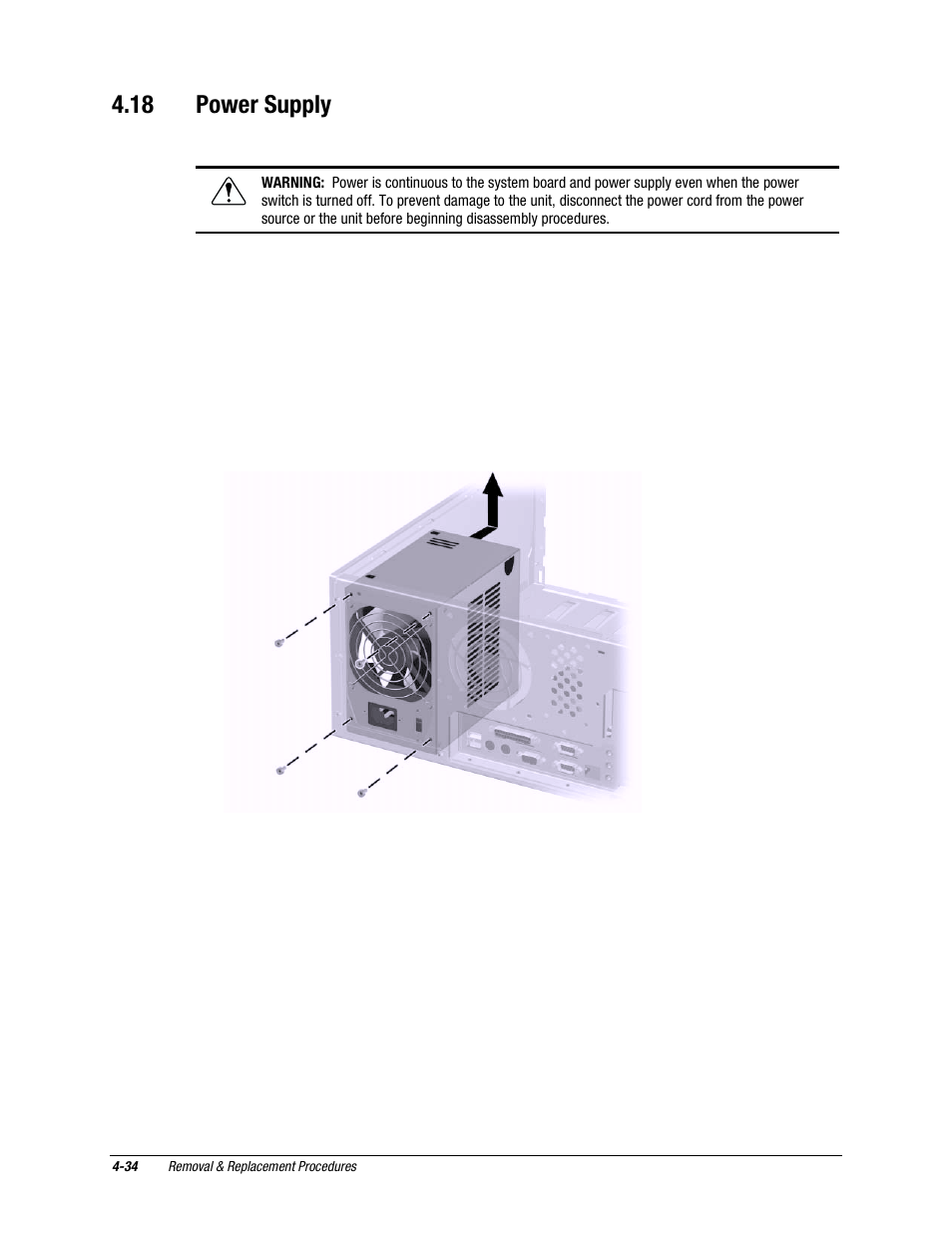 18 power supply, Power supply | Compaq EXS Series User Manual | Page 61 / 78