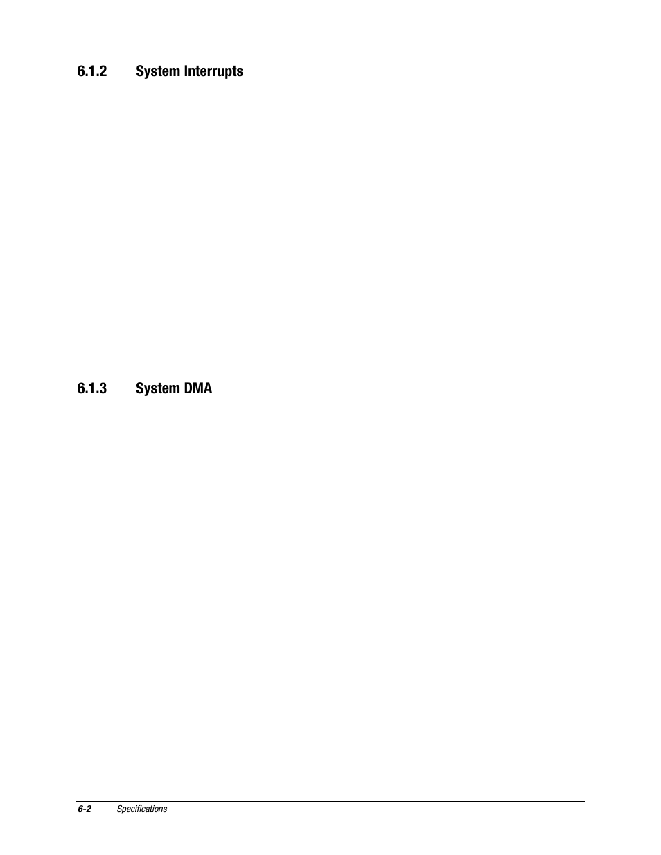 2 system interrupts, 3 system dma | Compaq EXS Series User Manual | Page 68 / 78