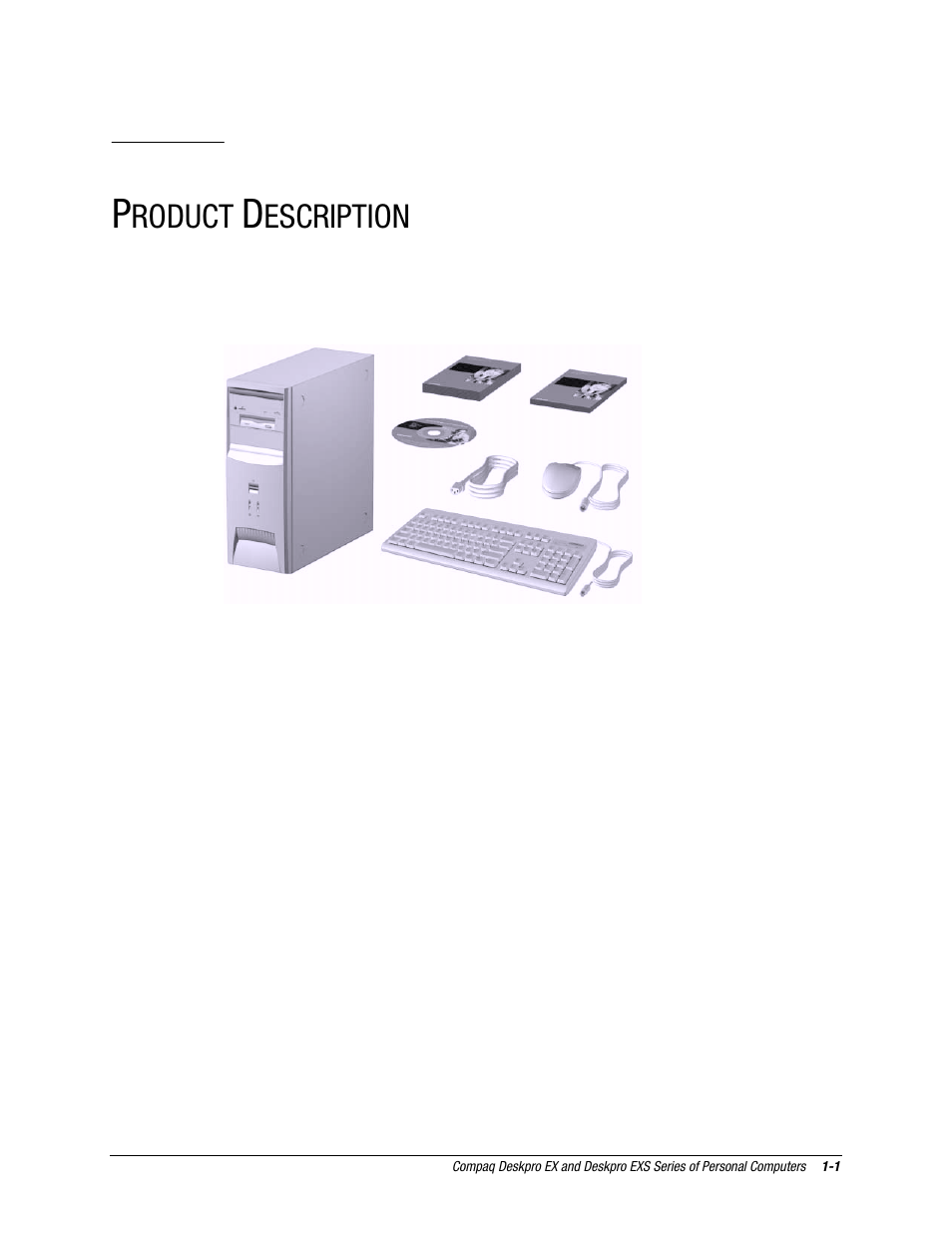 Product description, Chapter | Compaq EXS Series User Manual | Page 9 / 78