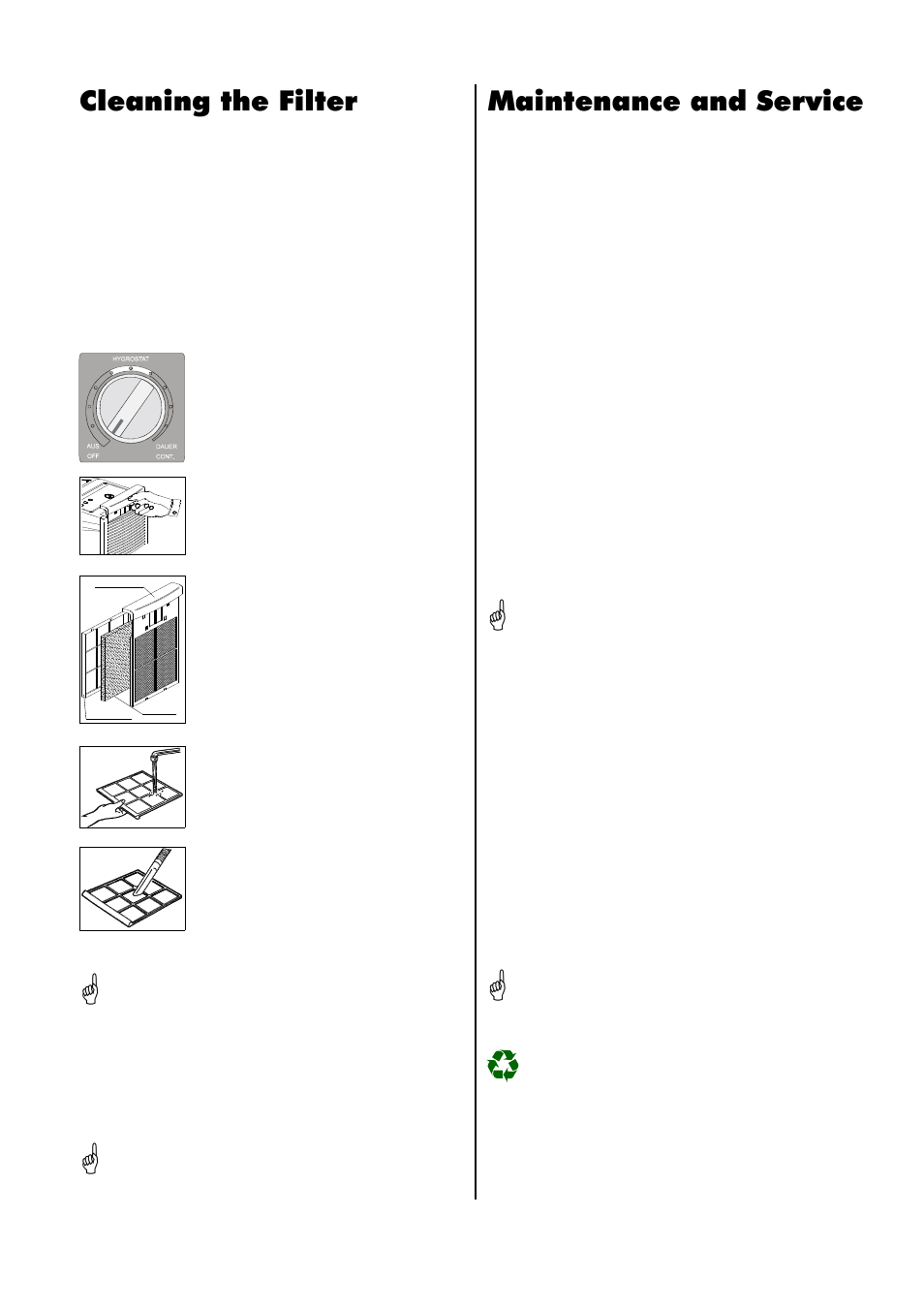 Cleaning the filter, Maintenance and service | REMKO ETF 100 User Manual | Page 11 / 16