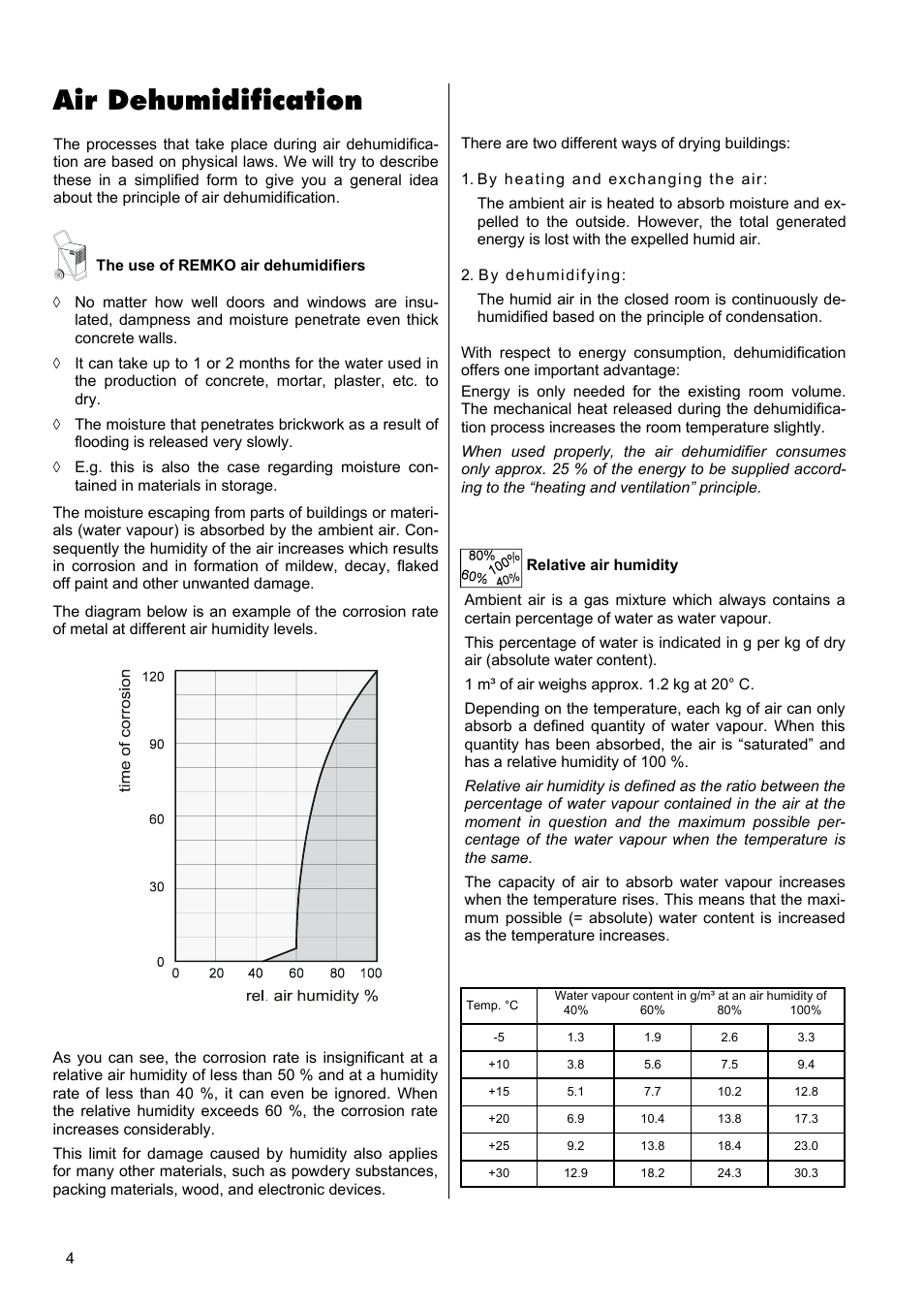 Air dehumidification | REMKO ETF 240 User Manual | Page 4 / 16