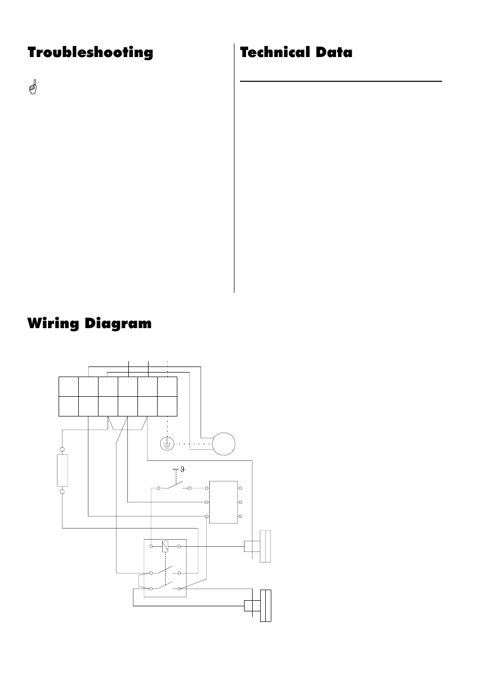 Technical data, Wiring diagram, Troubleshooting | REMKO TX 3000 User Manual | Page 6 / 8