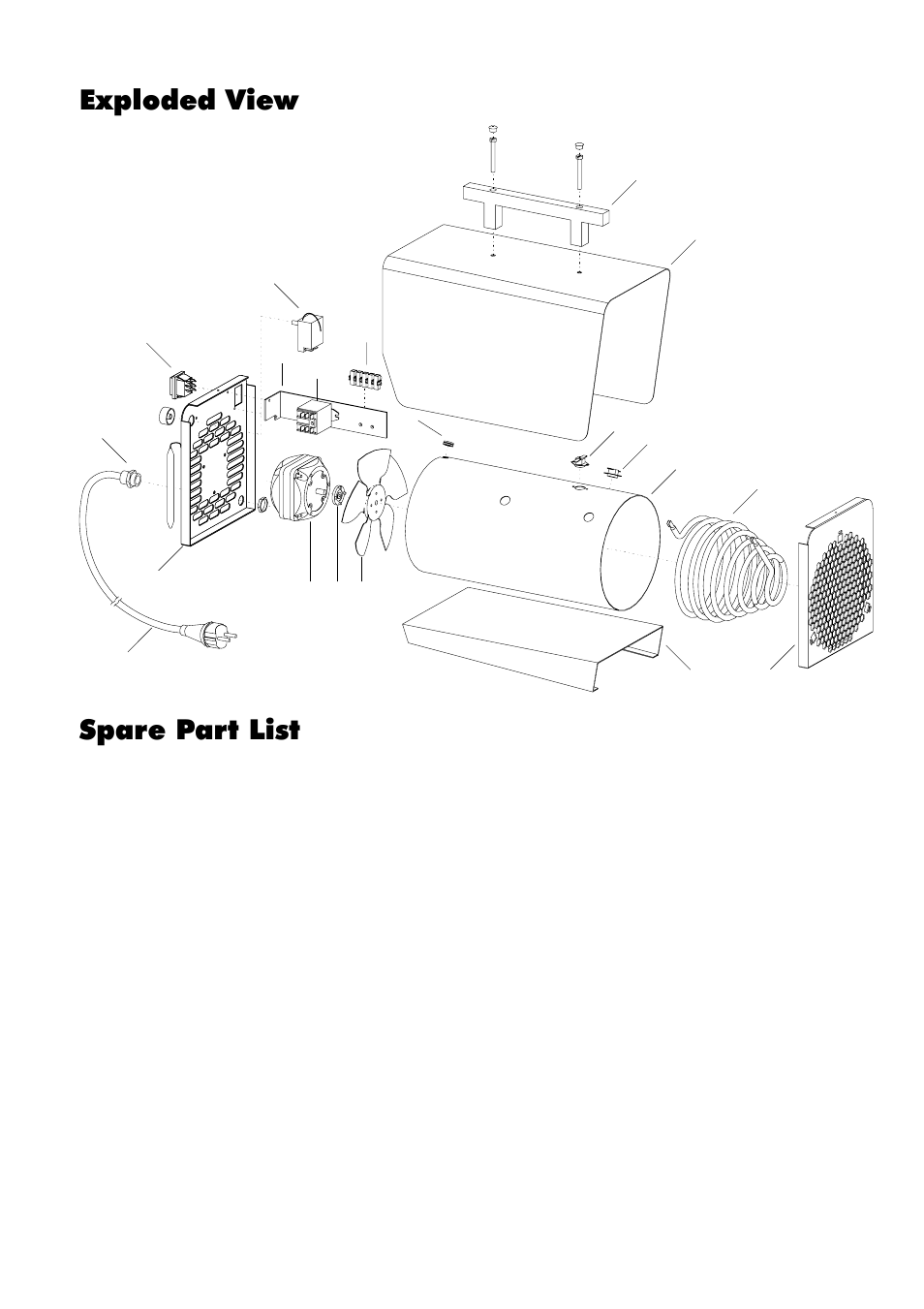 Exploded view spare part list | REMKO TX 3000 User Manual | Page 7 / 8