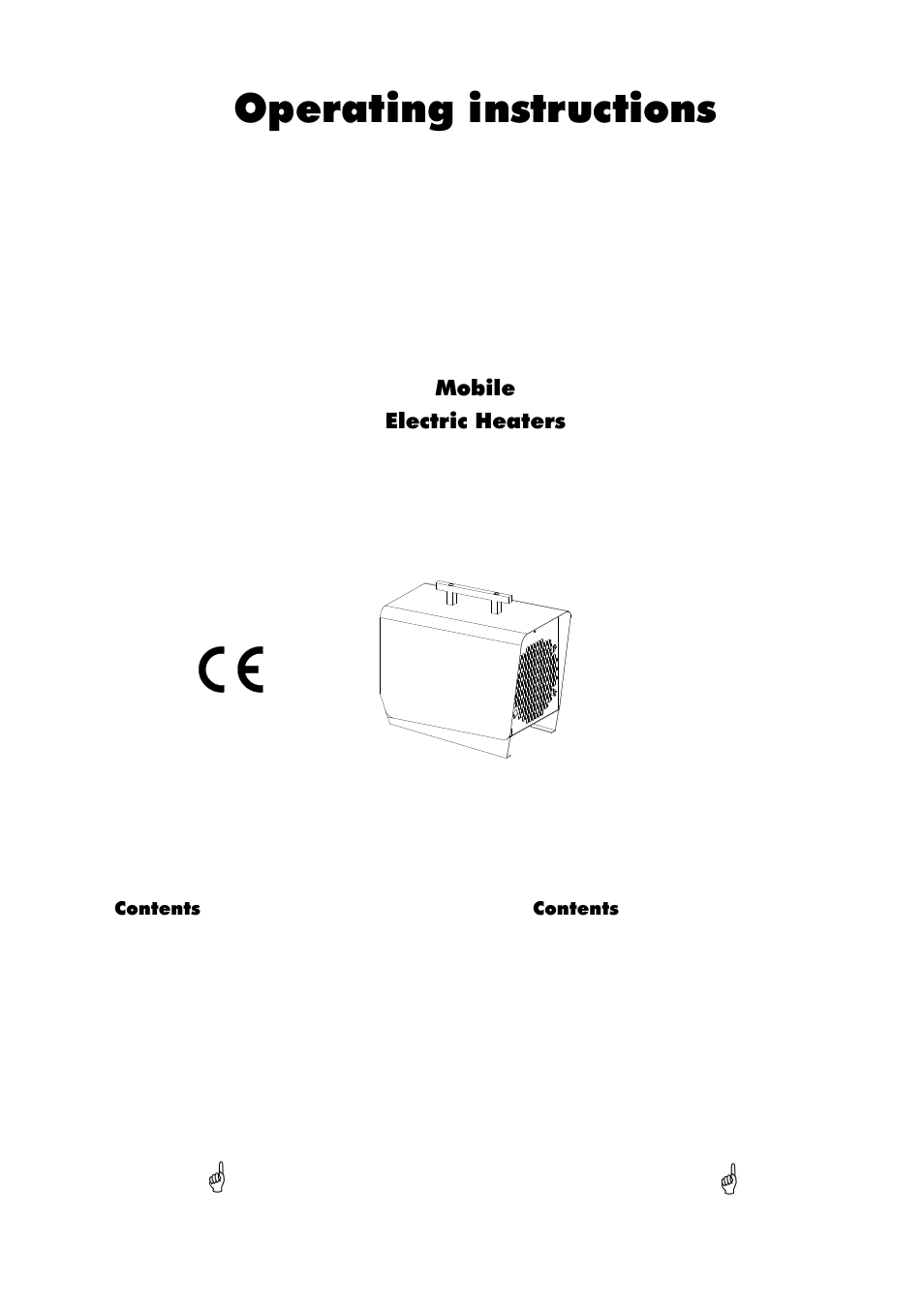 Operating instructions, Mobile electric heaters | REMKO TX 9000 User Manual | Page 3 / 8