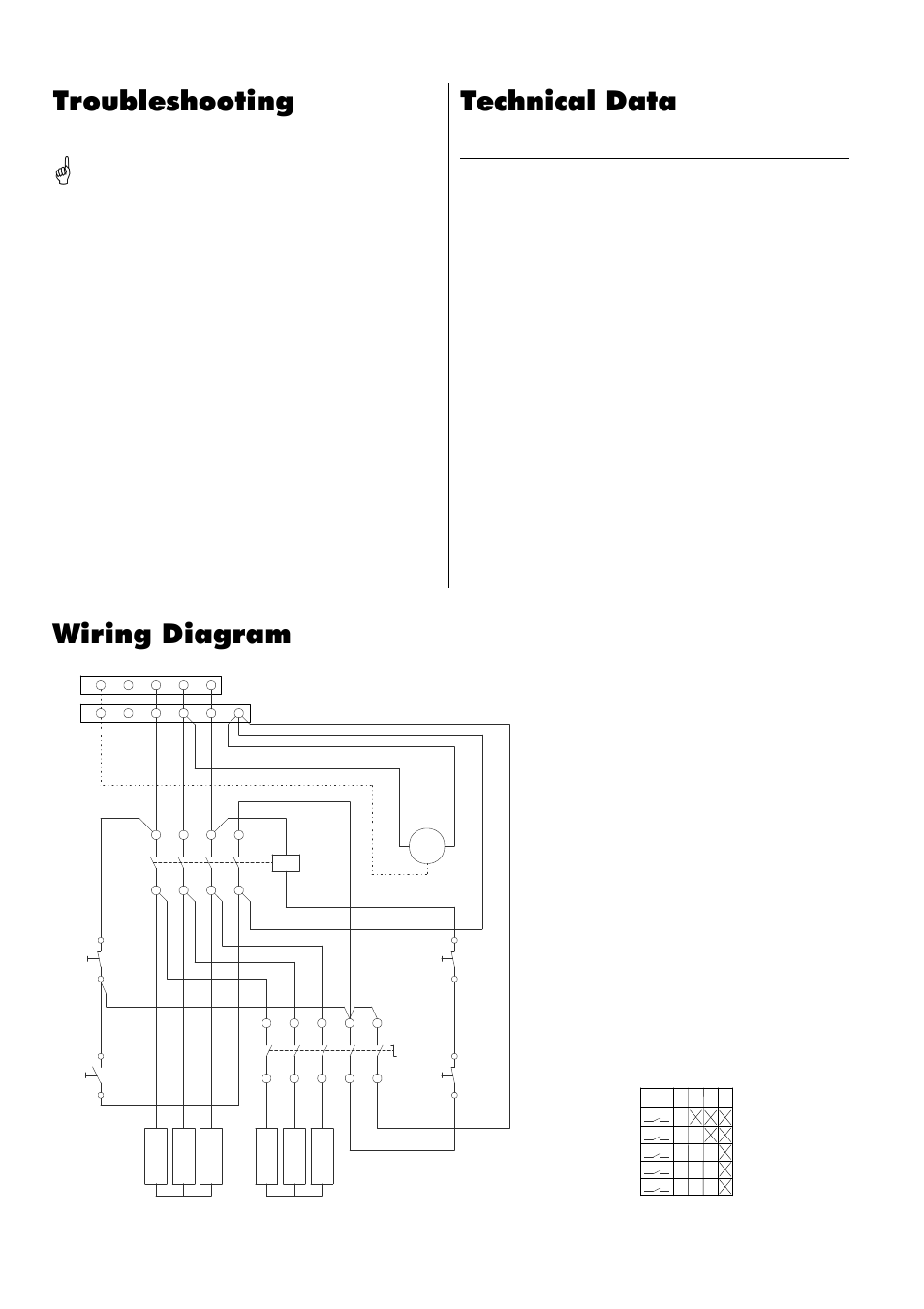 Troubleshooting, Technical data, Wiring diagram | REMKO TX 9000 User Manual | Page 6 / 8