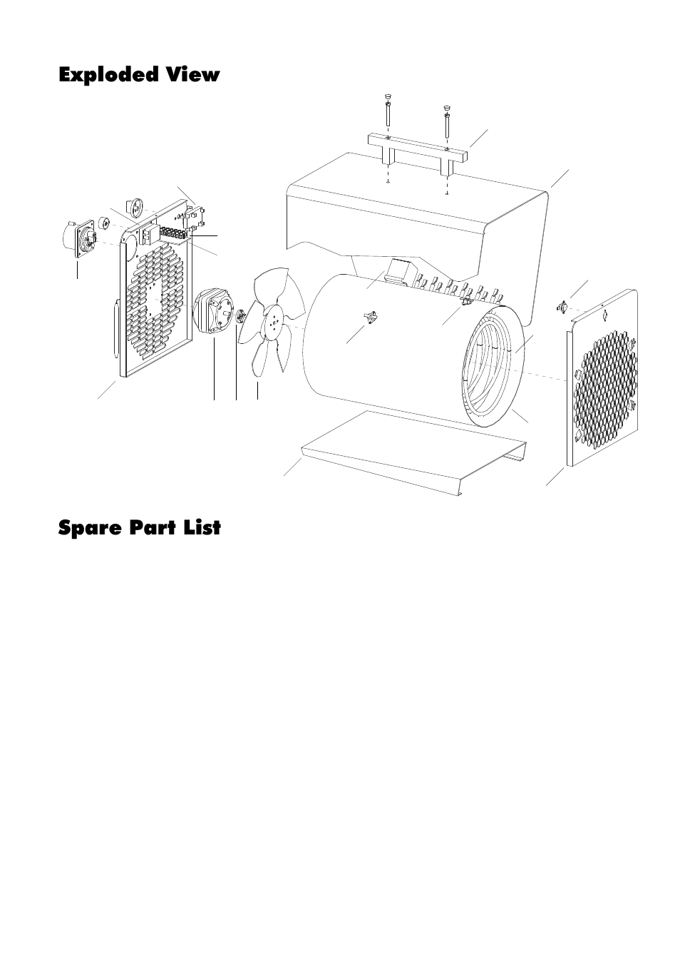 Exploded view, Spare part list | REMKO TX 9000 User Manual | Page 7 / 8