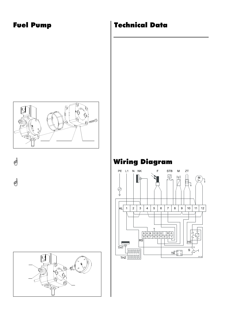 Wiring diagram technical data, Fuel pump | REMKO AT 25 User Manual | Page 10 / 16