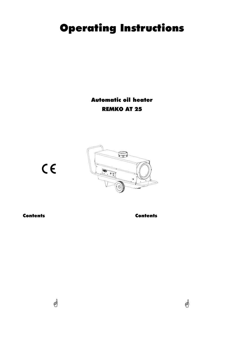 Operating instructions, Automatic oil, Heater remko at 25 | REMKO AT 25 User Manual | Page 3 / 16