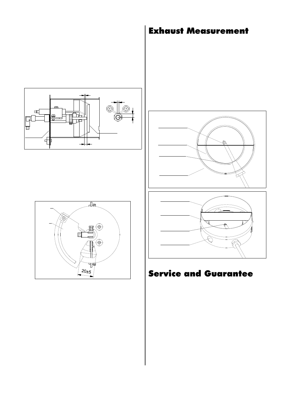 Exhaust measurement, Service and guarantee | REMKO AT 25 User Manual | Page 9 / 16