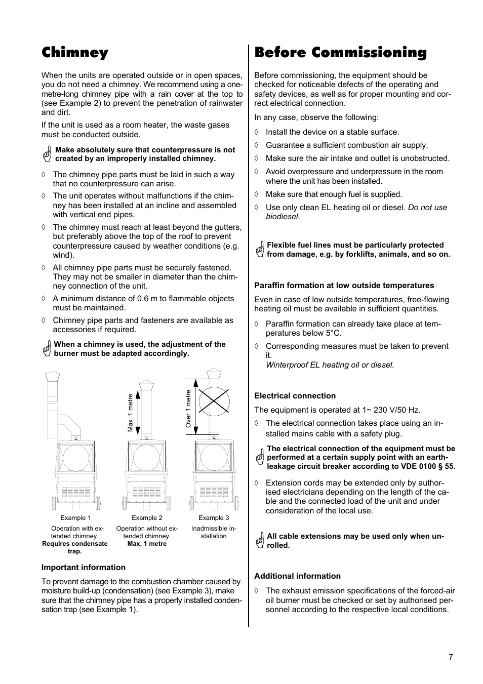 Chimney, Before commissioning | REMKO CLK 20 User Manual | Page 7 / 20