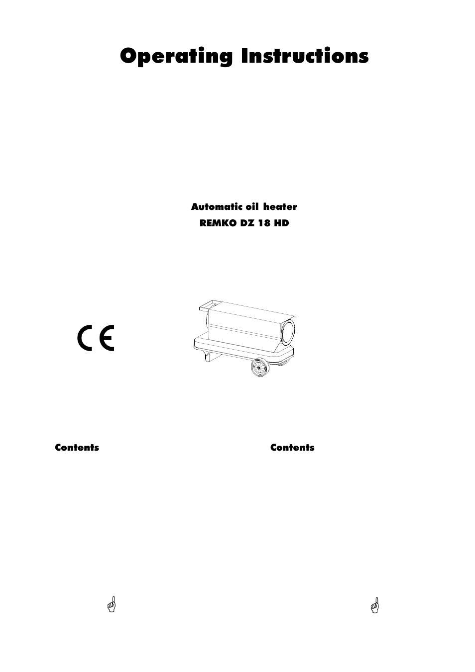 Operating instructions | REMKO DZ 18 HD User Manual | Page 3 / 16