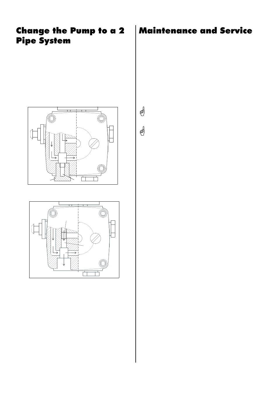 Maintenance and service, Change the pump to a 2 pipe system | REMKO DZ 18 HD User Manual | Page 8 / 16
