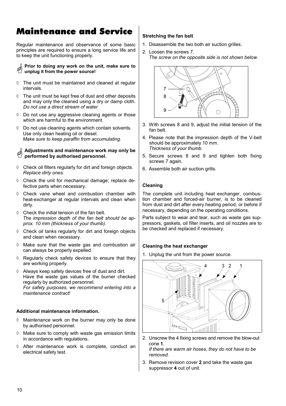 Maintenance and service | REMKO HTK 100 User Manual | Page 10 / 20