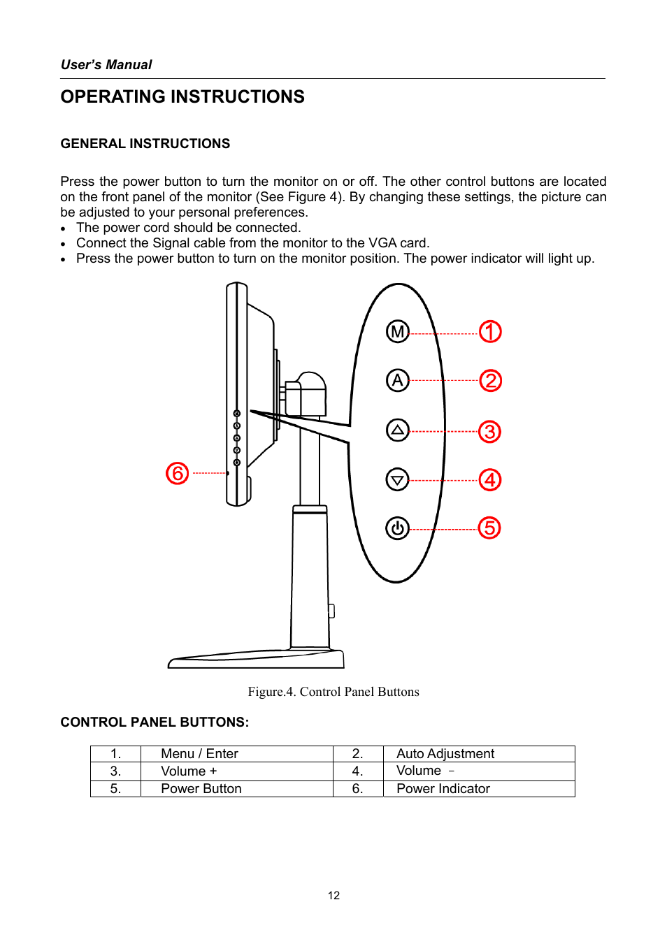 Operating instructions, General instructions | Compaq HW194 User Manual | Page 12 / 20